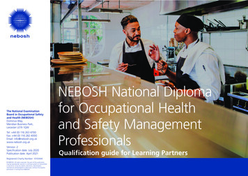 NEBOSH National Diploma For Occupational Health And Safety Management