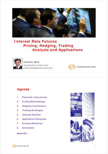 Interest Rate Futures Pricing, Hedging, Trading Analysis And . - TFEX