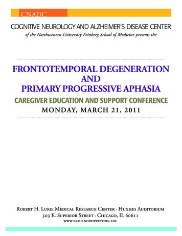 Frontotemporal Degeneration And Primary Progressive Aphasia