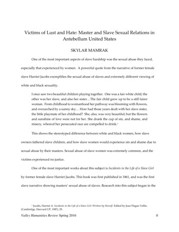Victims Of Lust And Hate: Master And Slave Sexual Relations In .
