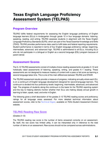 Texas English Language Proficiency Assessment System (TELPAS)