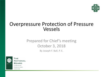 Overpressure Protection Of Pressure Vessels - National Board Of Boiler .