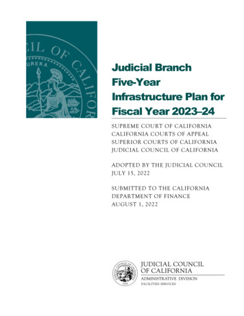 Judicial Branch Five-Year Infrastructure Plan For