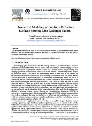 Numerical Modeling Of Freeform Refractive Surfaces Forming Line .