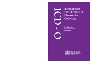 International Classification Of Diseases For Oncology