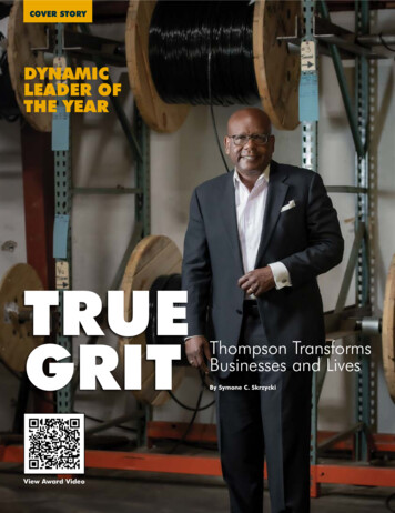 TRUE GRIT Thompson Transforms Businesses And Lives - Bizvoice Magazine