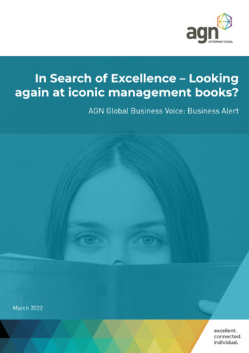 In Search Of Excellence - Looking Again At Iconic Management Books?