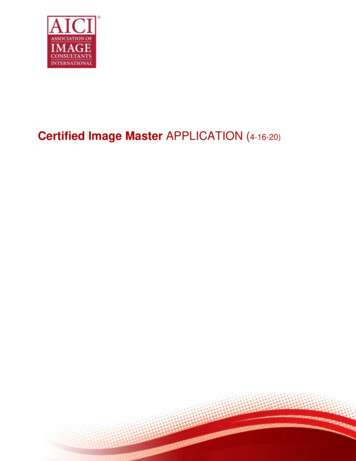 Certified Image Master APPLICATION (4-16-20)