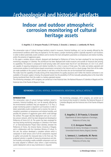Indoor And Outdoor Atmospheric Corrosion Monitoring Of Cultural .