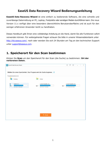 EaseUS Data Recovery Wizard 11 Bedienungsanleitung - German Sales
