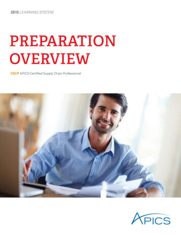 Preparation Overview