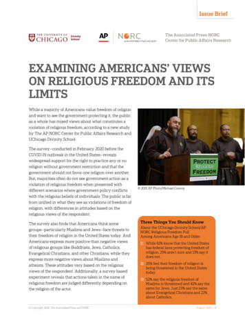 Examining Americans' Views On Religious Freedom And Its Limits - Ap-norc