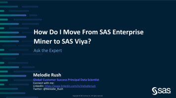 How Do I Move From SAS Enterprise Miner To SAS Viya?