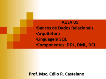 AULA 01 Bancos De Dados Relacionais Arquitetura Linguagem SQL .