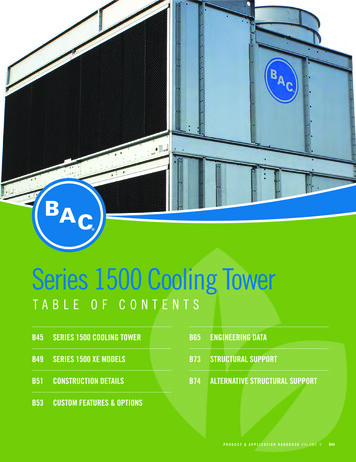 Series 1500 Cooling Tower - Baltimore Aircoil Company
