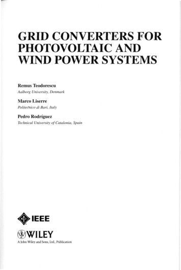 GRID CONVERTERS FOR PHOTOVOLTAIC AND WIND POWER SYSTEMS - Semantic Scholar