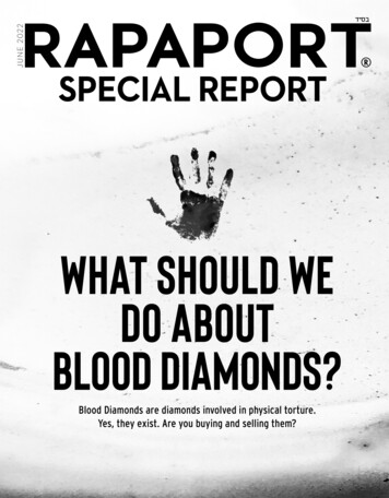 WHAT SHOULD WE DO ABOUT BLOOD DIAMONDS? - Sr.rapaport 