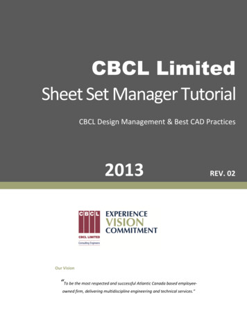 CBCL CAD Standards - Sheet Set Manager Tutorial - Autodesk Community