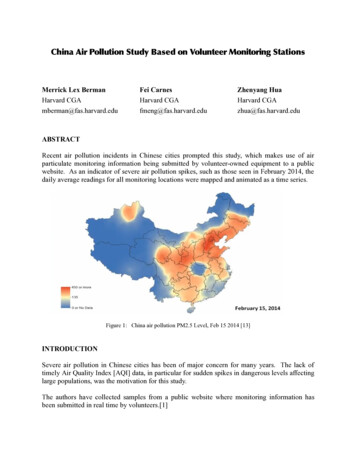 China Air Pollution Study Based On Volunteer Monitoring Stations