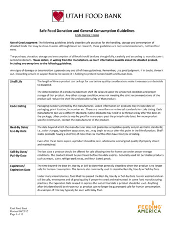 Safe Food Donation And General Consumption Guidelines