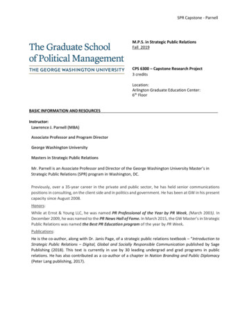 M.P.S. In Strategic Public Relations Fall 2019 - The Graduate School Of .