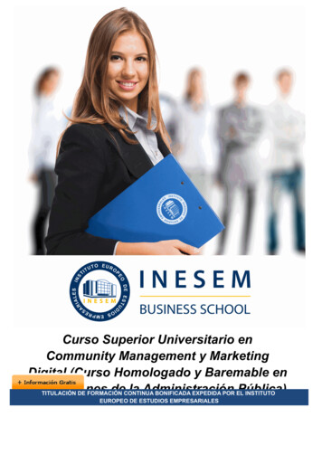 Curso Superior Universitario En Community Management Y Marketing .