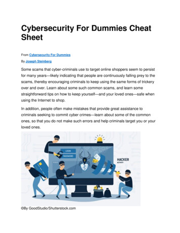 Cybersecurity For Dummies Cheat Sheet