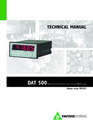 Manuale DAT500 SW13012 ANALOGICA