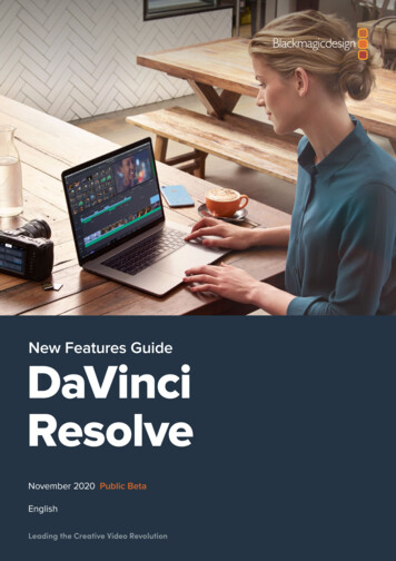 New Features Guide DaVinci Resolve - Internet Archive