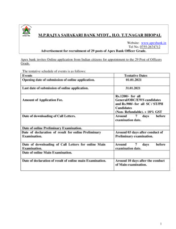 M.P.RAJYA SAHAKARI BANK MYDT., H.O. T.T.NAGAR BHOPAL - Apex Bank