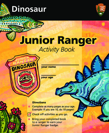 Dinosaur National Monument Junior Ranger Book - National Park Service