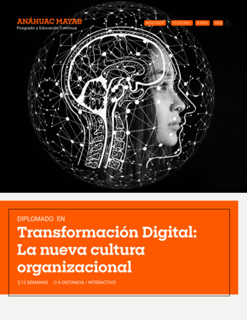 DIPLOMADO EN Transformación Digital: La Nueva Cultura Organizacional