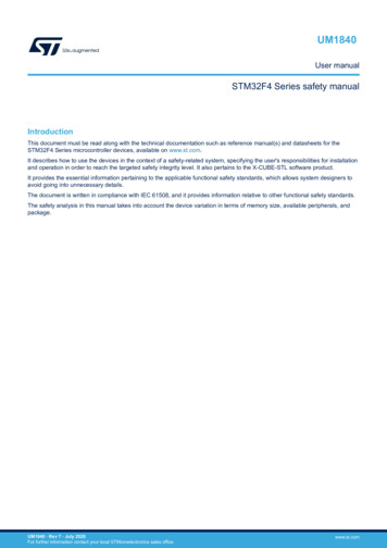 STM32F4 Series Safety Manual - User Manual - STMicroelectronics