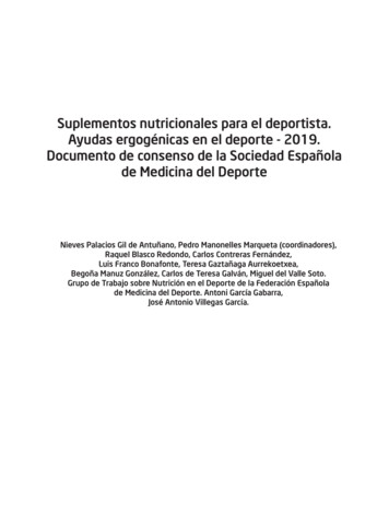 Consenso Ayudas 2019 - Archivos De Medicina Del Deporte
