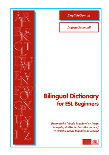 AJR English/Somali BKS Ingiriis/Soomaali CLT DMU ENV FOW Bilingual .