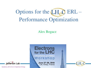Options For The LHeC ERL Performance Optimization - Indico