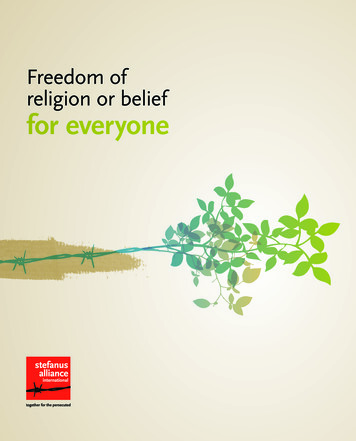 Freedom Of Religion Or Belief For Everyone