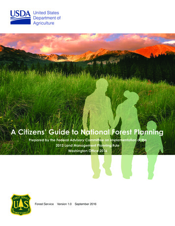 A Citizens' Guide To National Forest Planning - US Forest Service