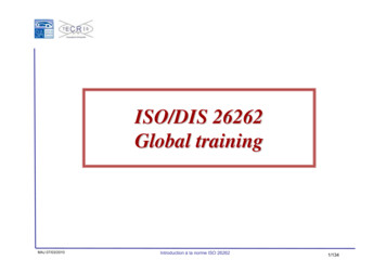 ISO/DIS 26262 Global Training - Université De Technologie De Compiègne