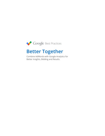 Better Together Guide To Google Analytics And AdWords