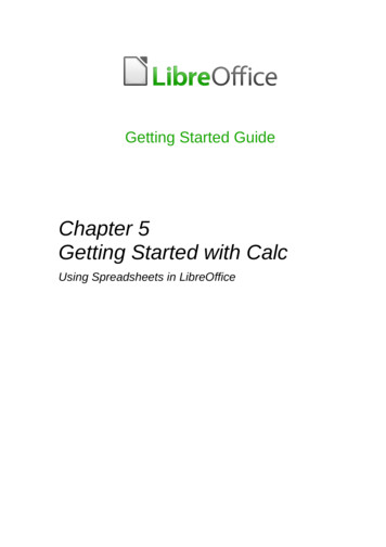Chapter 5 Getting Started With Calc - LibreOffice