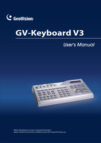 GV-Keyboard V3 - Worldeyecam, INC