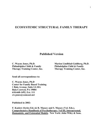 ECOSYSTEMIC STRUCTURAL FAMILY THERAPY Published Version