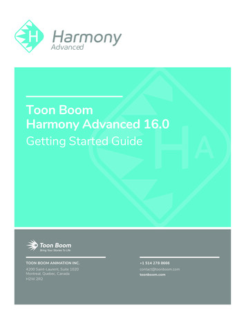 Toon Boom Harmony 16.0 Advanced: Getting Started Guide
