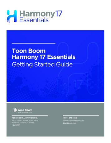 Toon Boom Harmony 17 Essentials: Getting Started Guide