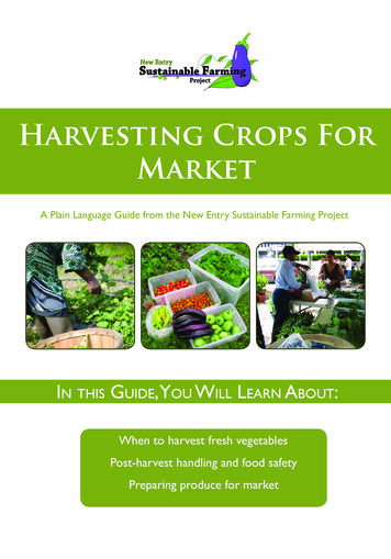Harvesting Crops For Market - SARE