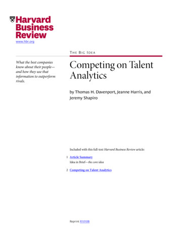 T HE B IG I DEA What The Best Companies Competing On Talent And How .