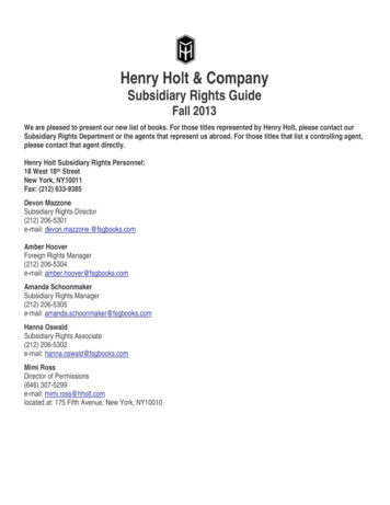 Henry Holt & Company - Macmillan Publishers
