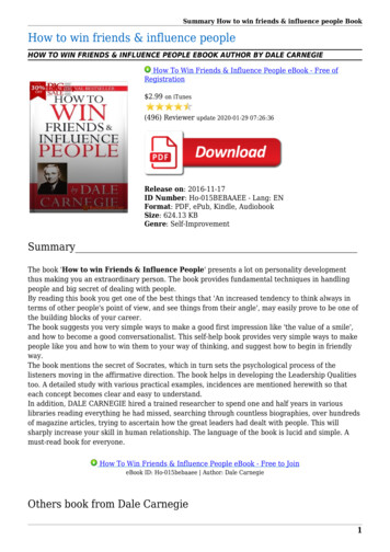 How To Win Friends & Influence People EBook (624.13 KB .