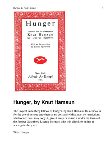 Hunger, By Knut Hamsun - Holybooks 